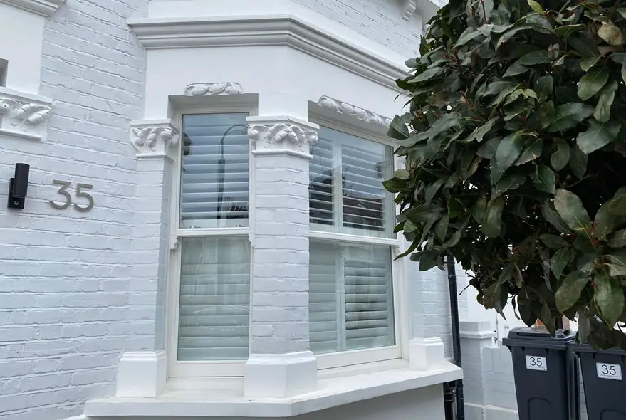 a photo of a white upvc window with double glazed units
